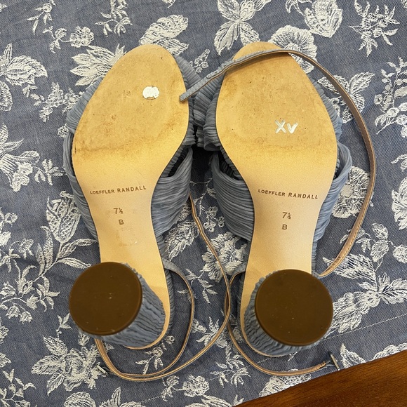 Loeffler Randall Blue Pleated Bow Heels - Picture 4 of 6